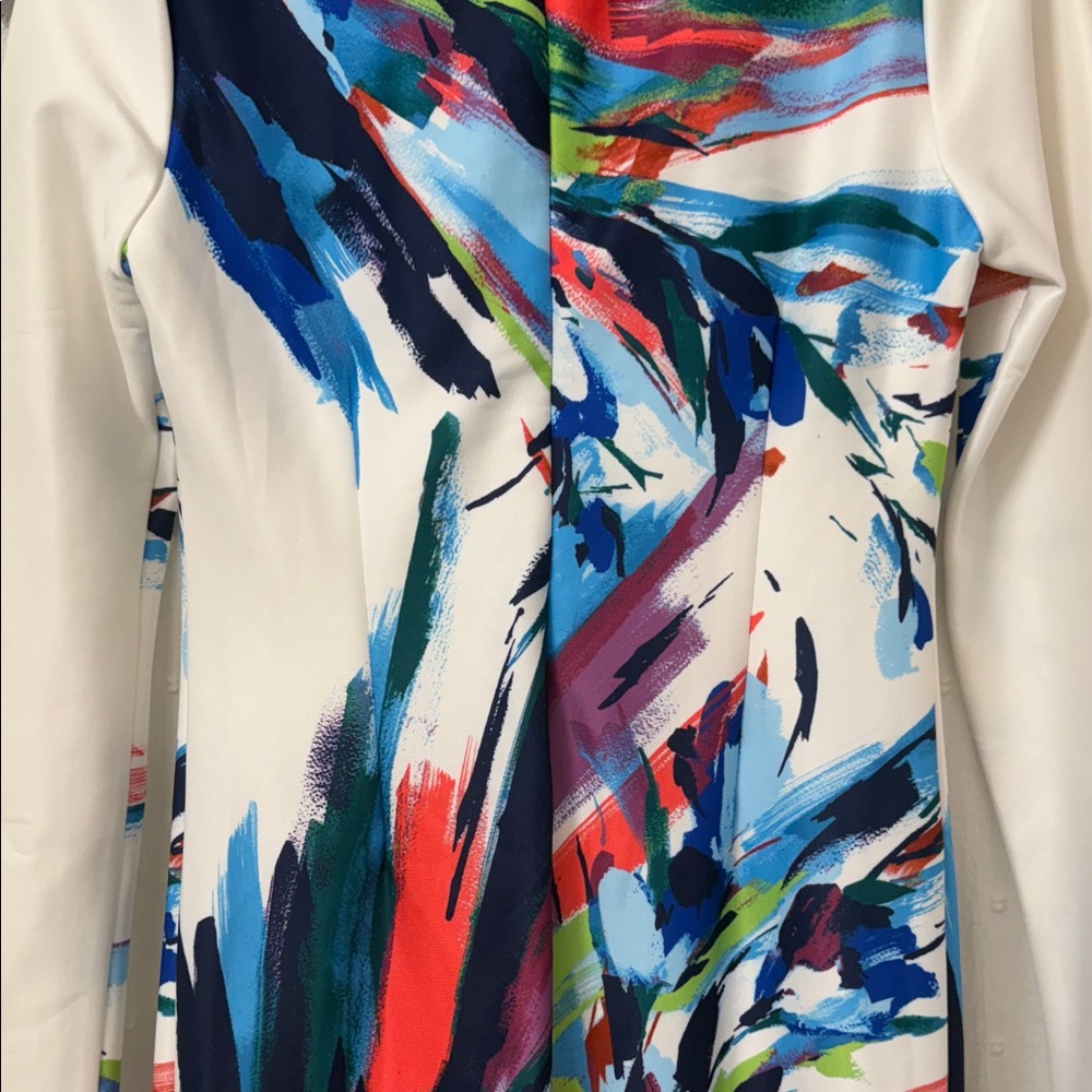 Vibrant Long Sleeve Dress with Abstract Print - Picture 6 of 8